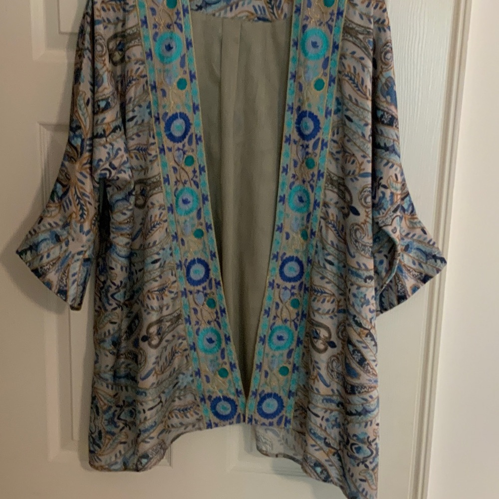 Soft Surroundings Multicolor Patterned Kimono